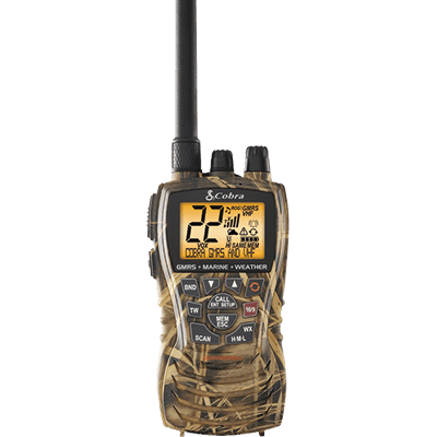 Cobra VHF-HH/GMRS, 6 Watt, Floats, Camo