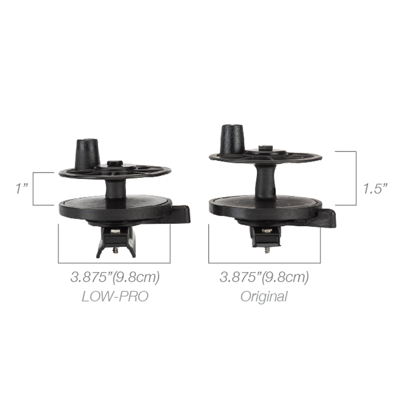 Riffe Low-Pro Horizontal Reel Flat Mount with Line